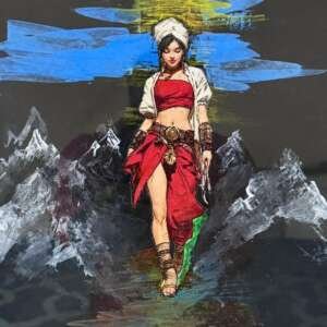 Untitled Acrylic + Collage 16 x 11 inch 2026