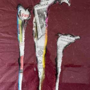 The three Friends Collage + Soft pastel 31 x 22 inch